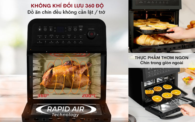Nồi chiên không dầu Fujihome A12D - Hàng chính hãng