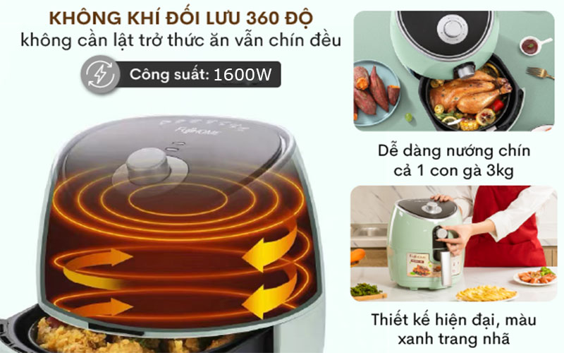 Nồi chiên không dầu Fujihome A4 - Hàng chính hãng