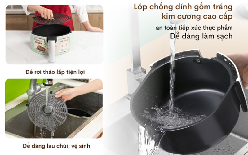 Nồi chiên không dầu Fujihome A4 - Hàng chính hãng