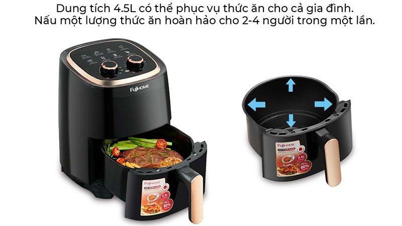 Dung tích của Nồi chiên không dầu Fujihome A4EB/W