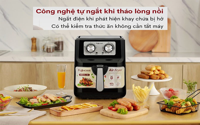 Nồi chiên không dầu Fujihome A5 - Hàng chính hãng