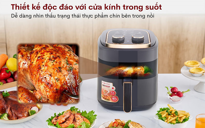 Nồi chiên không dầu Fujihome A5GW/GG - Hàng chính hãng