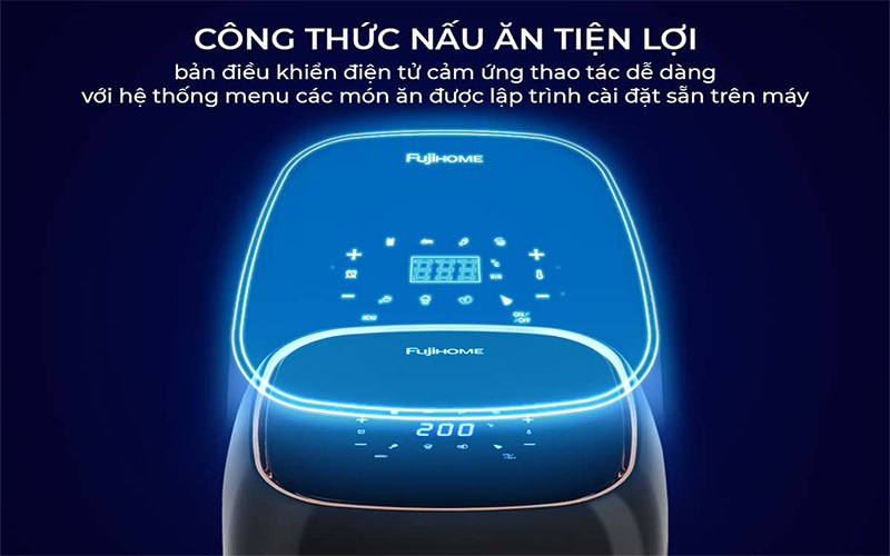 Bảng điều khiển của Nồi chiên không dầu Fujihome A6DB