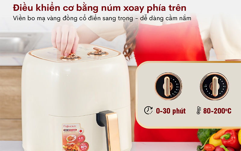 Điều khiển của Nồi chiên không dầu Fujihome A6W