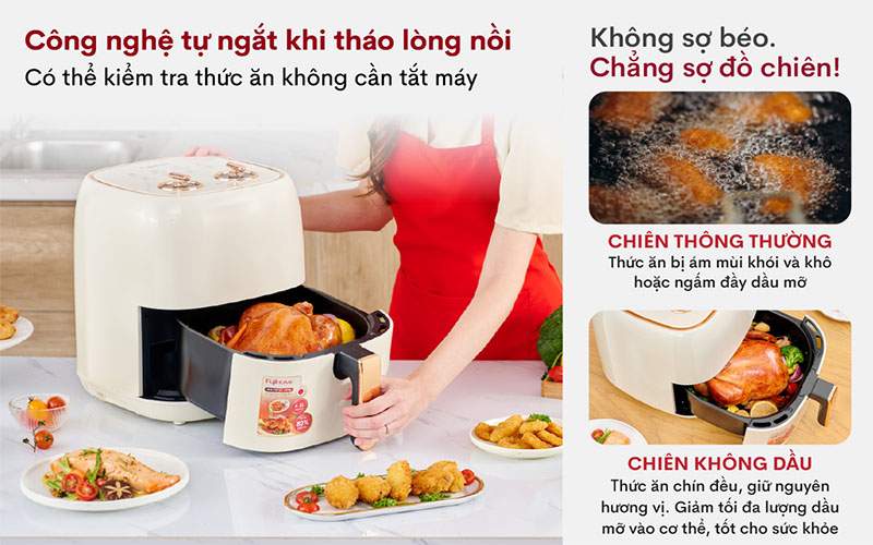 Nồi chiên không dầu Fujihome A6W
