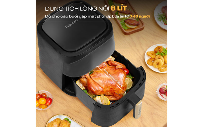 Nồi chiên không dầu Fujihome A8DG1 - Hàng chính hãng