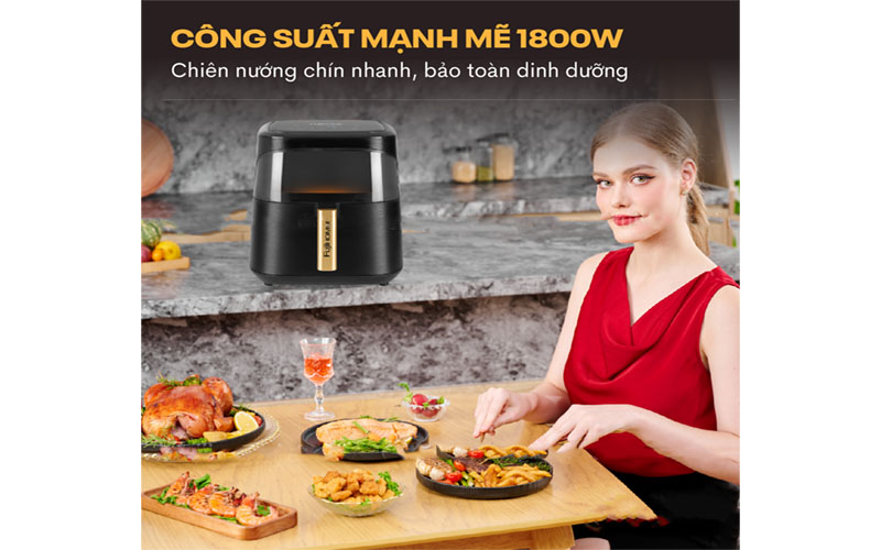 Nồi chiên không dầu Fujihome A8DG1 - Hàng chính hãng