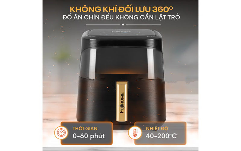 Nồi chiên không dầu Fujihome A8DG1 - Hàng chính hãng