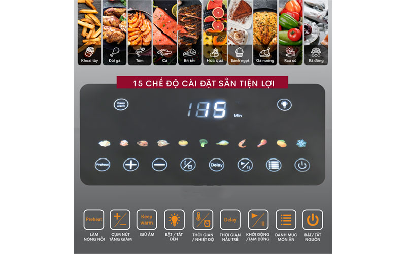 Nồi chiên không dầu Fujihome A8DG2 - Hàng chính hãng
