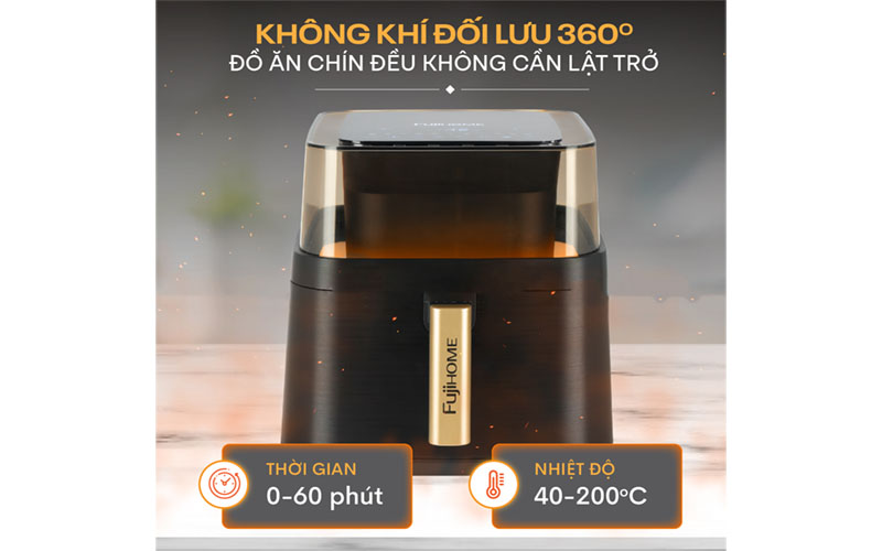Nồi chiên không dầu Fujihome A8DG2 - Hàng chính hãng