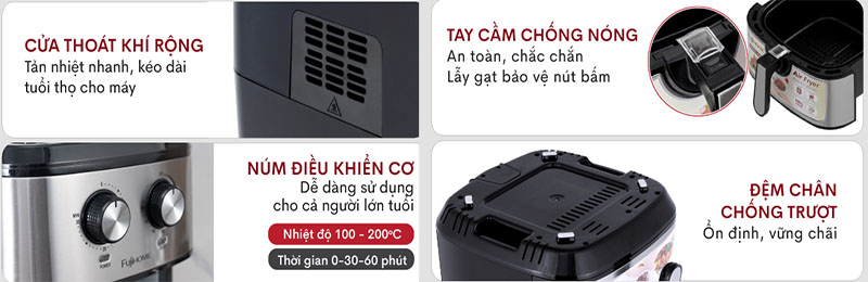 Thiết kế của Nồi chiên không dầu Fujihome A9