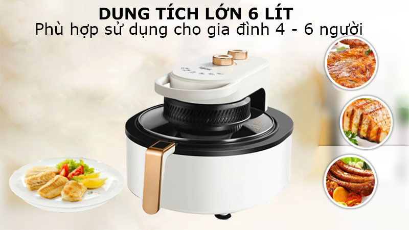 Dung tích của Nồi chiên không dầu Fujihome AG6