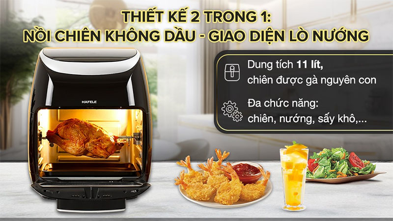 Lò chiên không dầu Hafele HS-AF1102B (535.43.715) - Hàng chính hãng