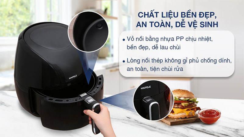 Chất liệu của Nồi chiên không dầu Hafele HS-AF601B