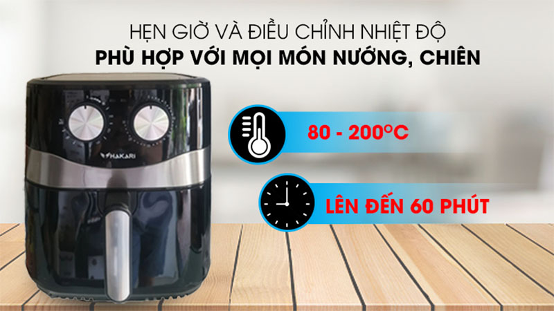 Nồi chiên không dầu Hakari HK-101 (CM-105) - Hàng chính hãng
