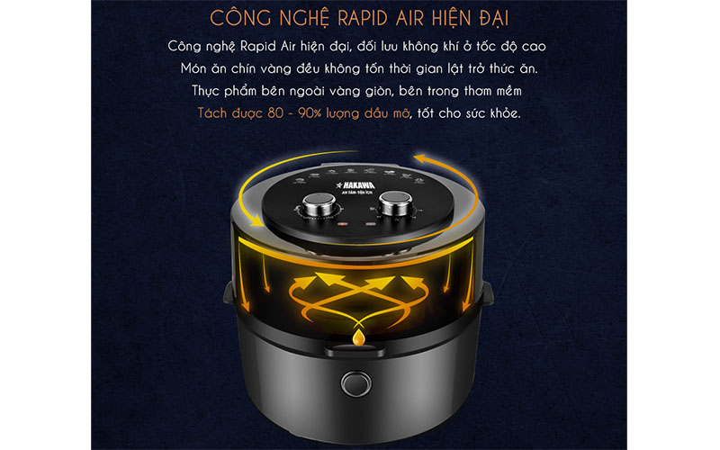 Nồi chiên không dầu Hakawa HK-AF8L - Hàng chính hãng