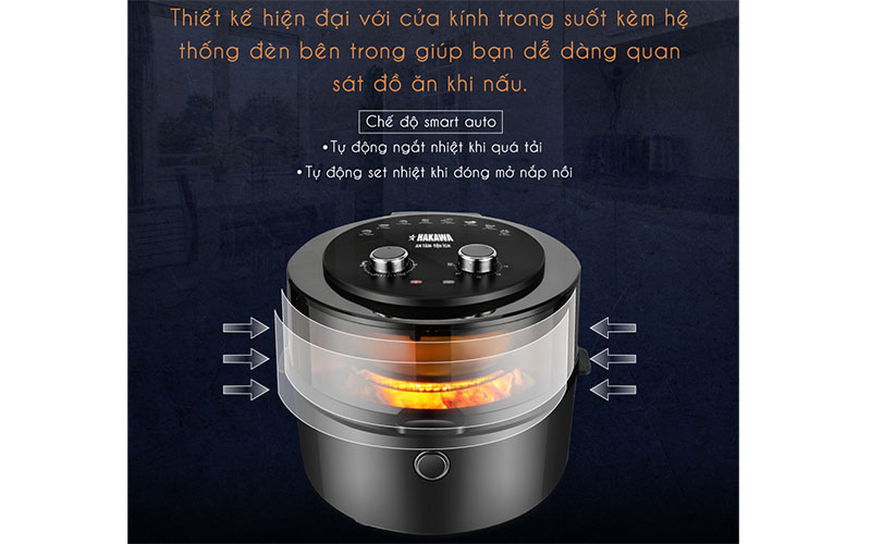 Nồi chiên không dầu Hakawa HK-AF8L - Hàng chính hãng