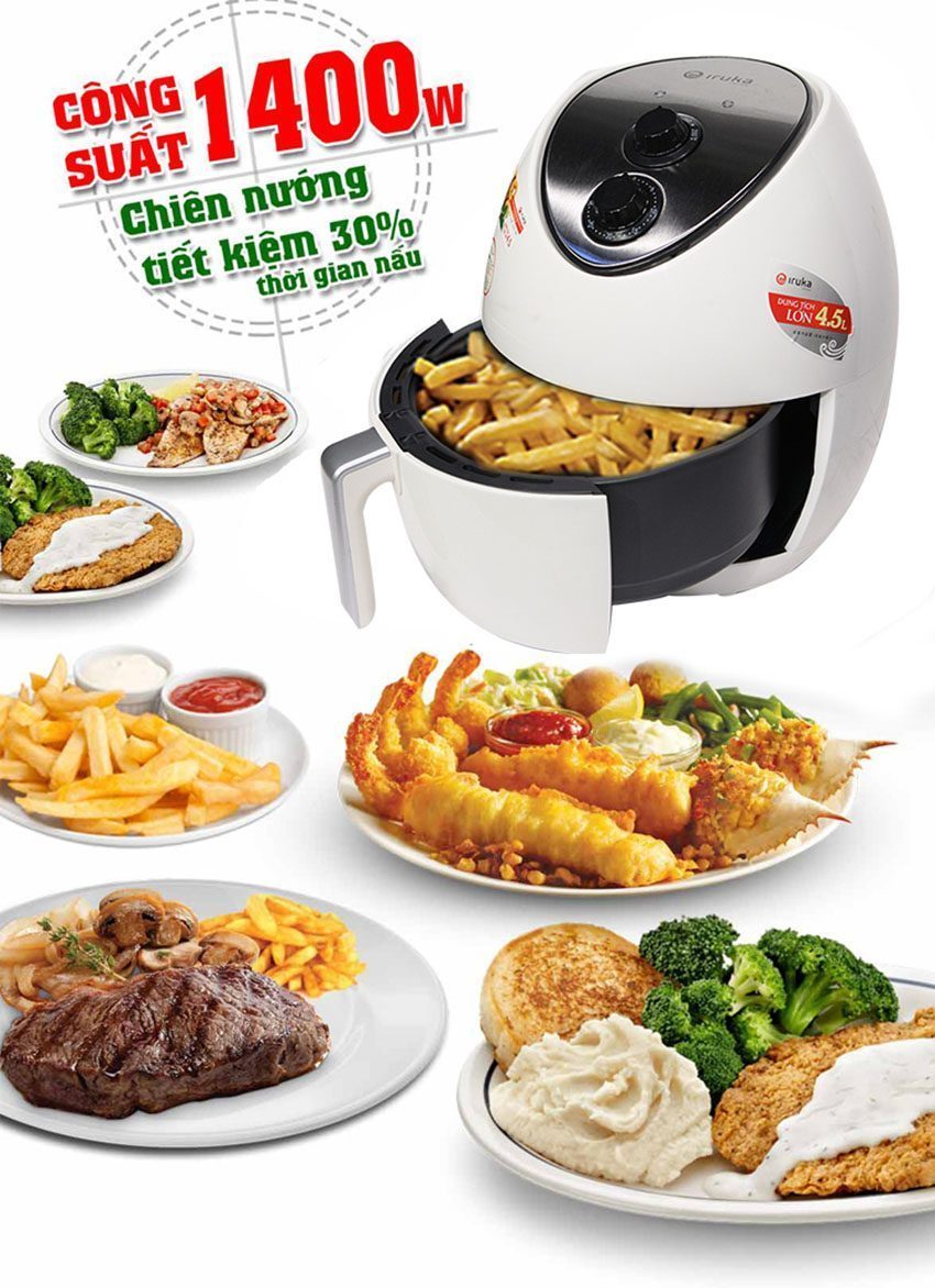 Nồi chiên không dầu Iruka I68 - Hàng chính hãng