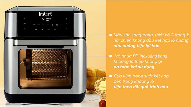Nồi chiên không dầu Instant Vortex Plus 10L 7-In-1 - Hàng chính hãng
