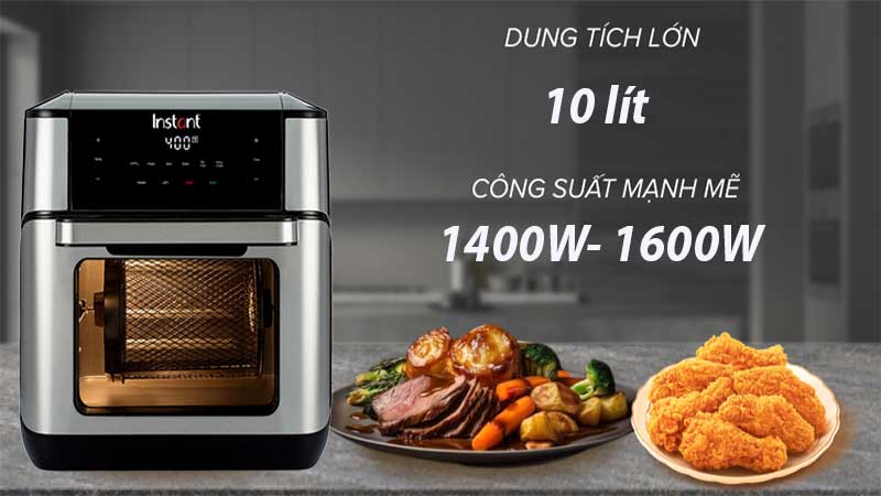 Nồi chiên không dầu Instant Vortex Plus 10L 7-In-1 - Hàng chính hãng