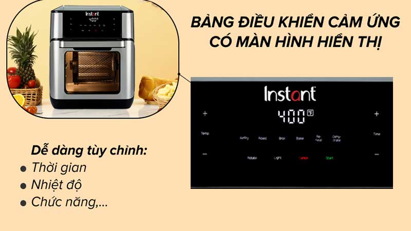 Nồi chiên không dầu Instant Vortex Plus 10L 7-In-1 - Hàng chính hãng