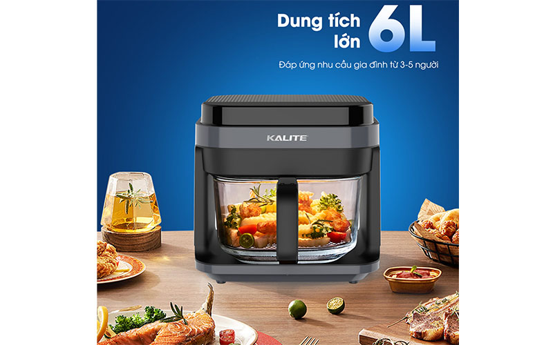 Nồi chiên không dầu Kalite KL6000 - Hàng chính hãng