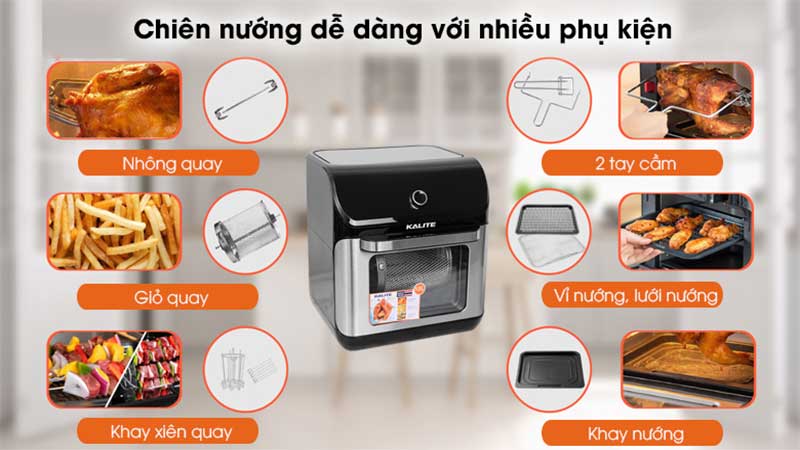 Nồi chiên không dầu Kalite Q12 - Hàng chính hãng