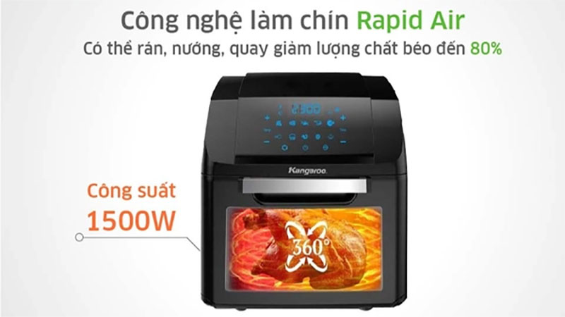 Nồi chiên không dầu Kangaroo KG12AF5A - Hàng chính hãng