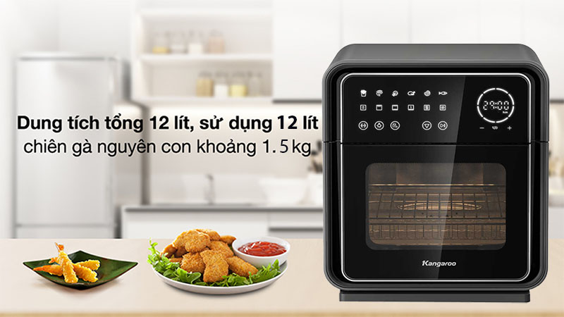 Nồi chiên không dầu Kangaroo KG12AF8A - Hàng chính hãng