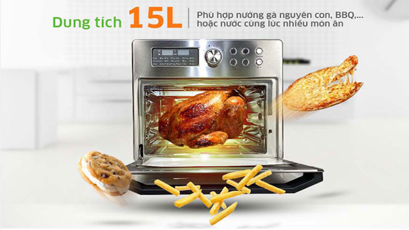 Dung tích của Nồi chiên không dầu Kangaroo KG15AF3A