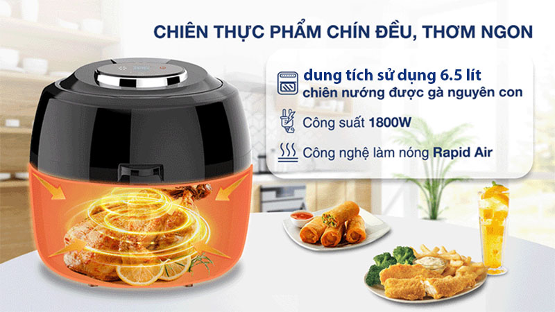 Nồi chiên không dầu Kangaroo KG65AF - Hàng chính hãng