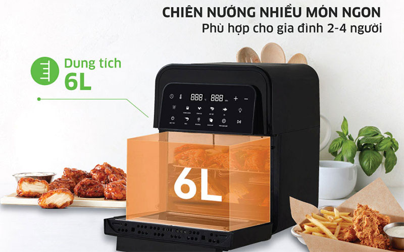 Nồi chiên không dầu Kangaroo KG6AF2A - Hàng chính hãng