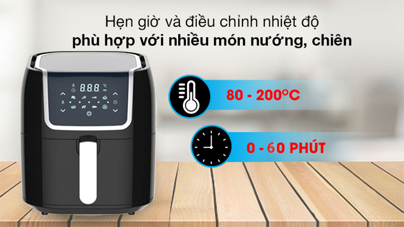 Nồi chiên không dầu Kangaroo KG8AF2A - Hàng chính hãng