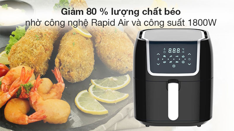 Nồi chiên không dầu Kangaroo KG8AF2A - Hàng chính hãng