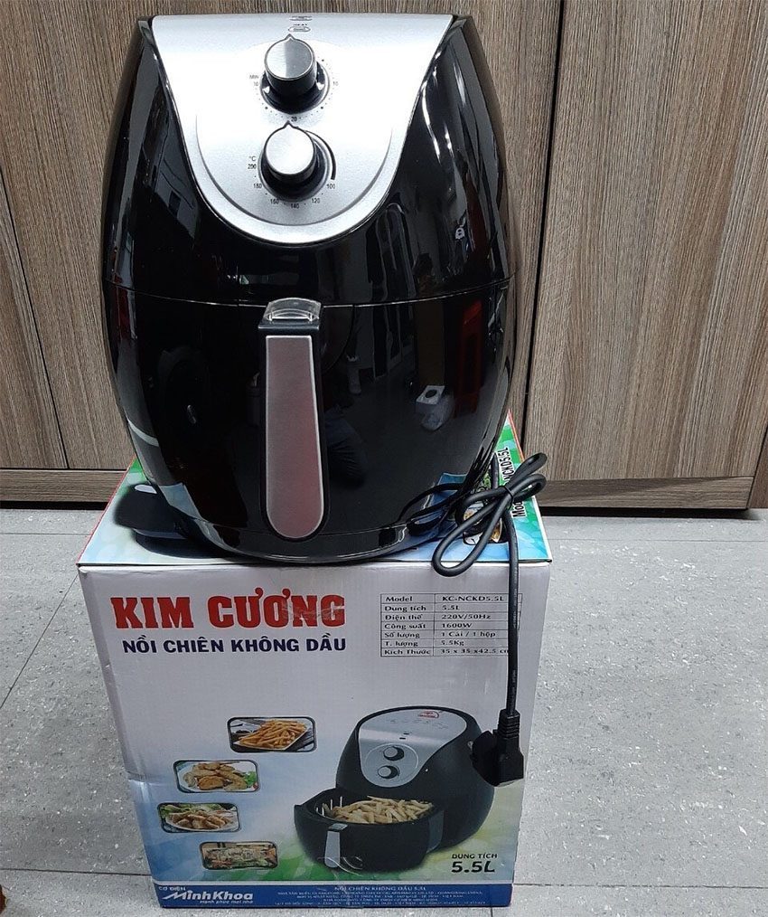 Nồi chiên không dầu Kim Cương KC-NCKD5.5L - Hàng chính hãng