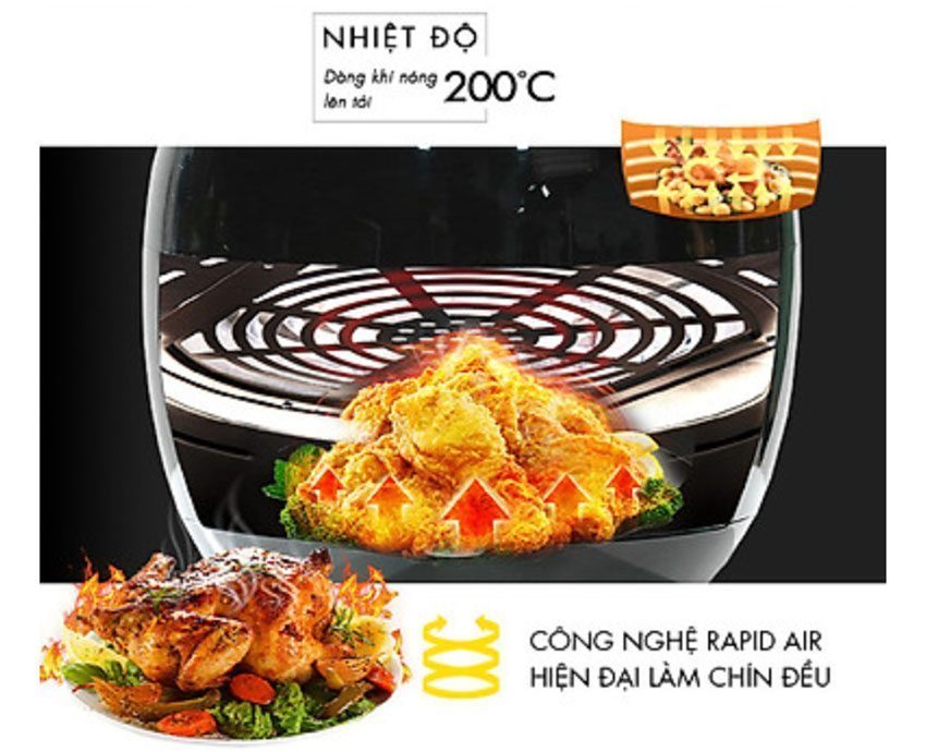 Nồi chiên không dầu Kim Cương KC-NCKD5.5L - Hàng chính hãng