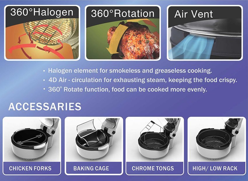 Nồi chiên không dầu Korea King KAF-909D - Hàng chính hãng