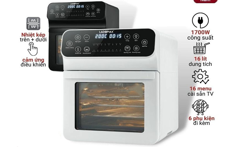 Nồi chiên không dầu Ladomax HA-555 - Hàng chính hãng