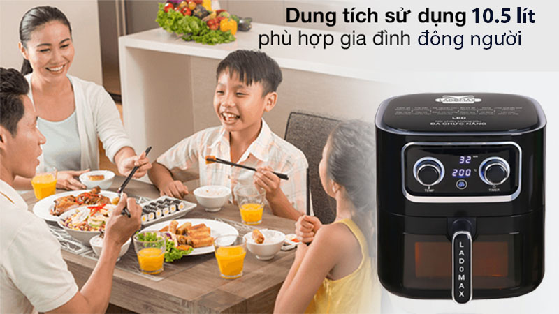 Dung tích của Nồi chiên không dầu Ladomax HA-5610
