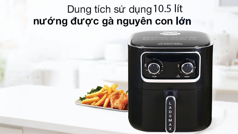 Dung tích của Nồi chiên không dầu Ladomax HA-5619