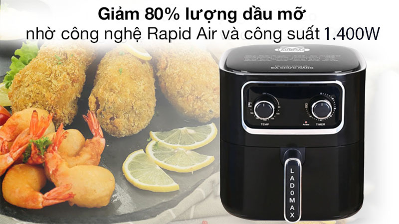 Công suất của Nồi chiên không dầu Ladomax HA-5619