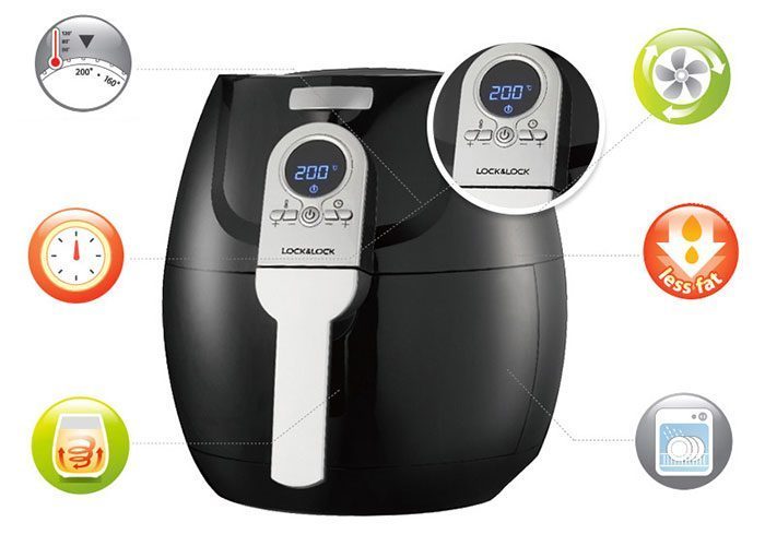 Nồi chiên không dầu Lock&Lock ECF-301R - Hàng chính hãng