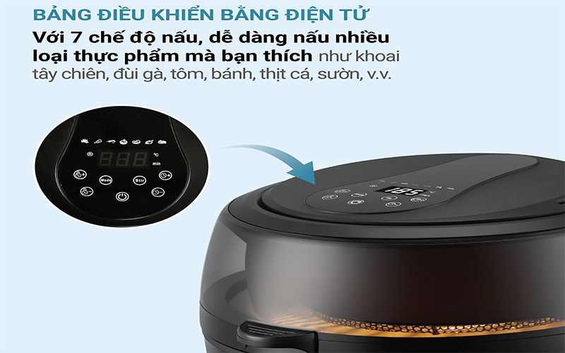 Nồi chiên không dầu Lock&Lock EJF286BLK - Hàng chính hãng