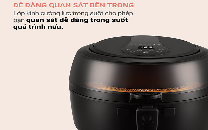 Nồi chiên không dầu Lock&Lock EJF286BLK - Hàng chính hãng