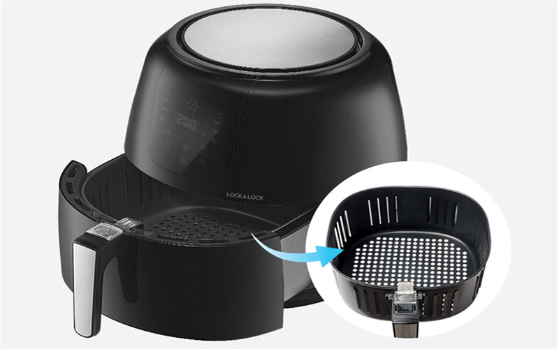 Nồi chiên không dầu Lock&Lock EJF296BLK - Hàng chính hãng