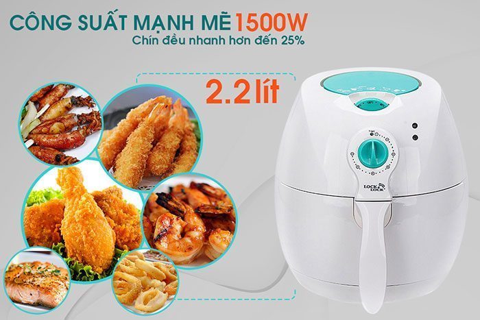 Nồi chiên không dầu Lock&Lock Eco Fryer LO-ECF-202WS - Hàng chính hãng