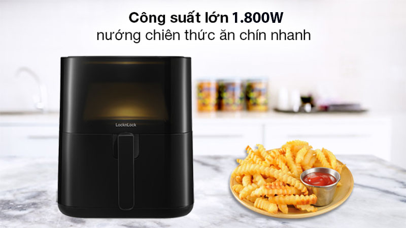 Nồi chiên không dầu LocknLock EJF996BLK - Hàng chính hãng