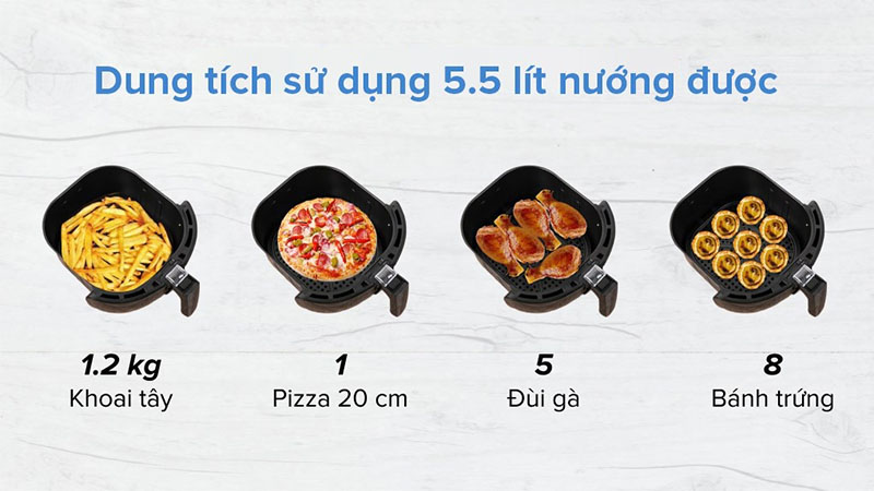 Nồi chiên không dầu LocknLock EJF996BLK - Hàng chính hãng