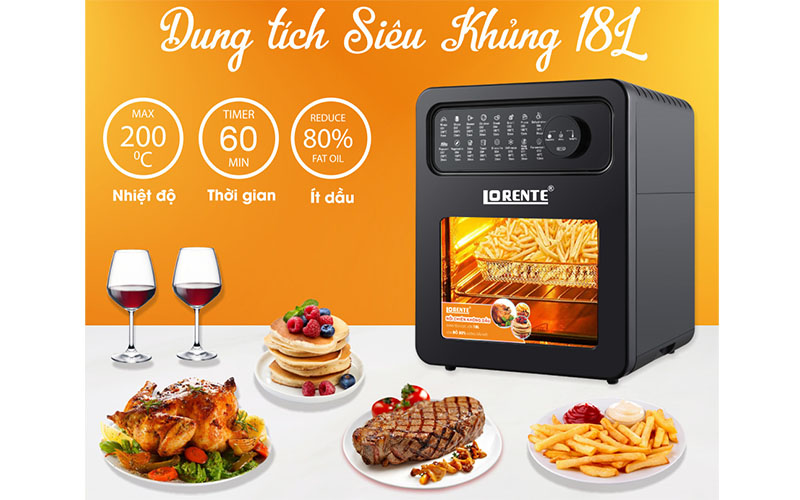Nồi chiên không dầu Lorente LT-1800