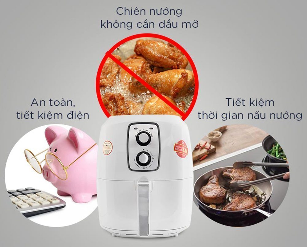 Nồi chiên không dầu 6 lít Magic Korea A-83 - Hàng chính hãng